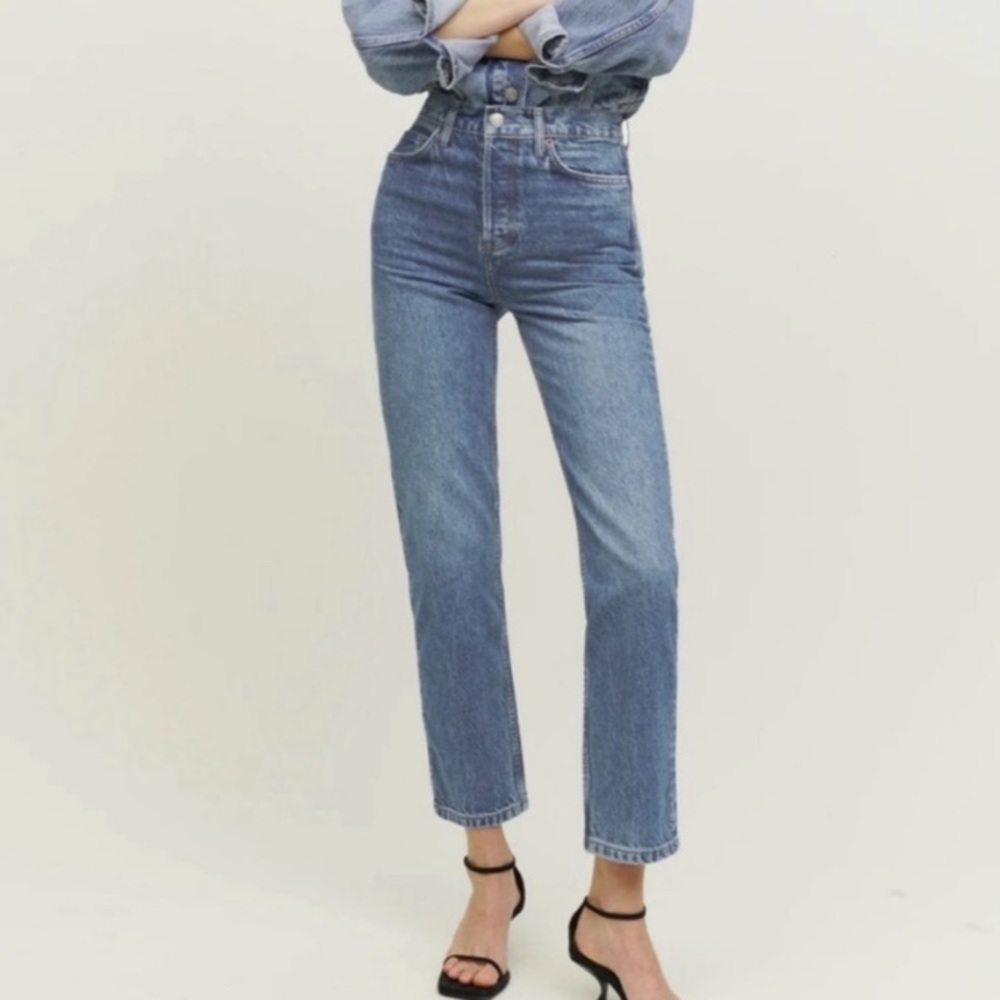 cynthia high relaxed jeans reformation san lucas wash